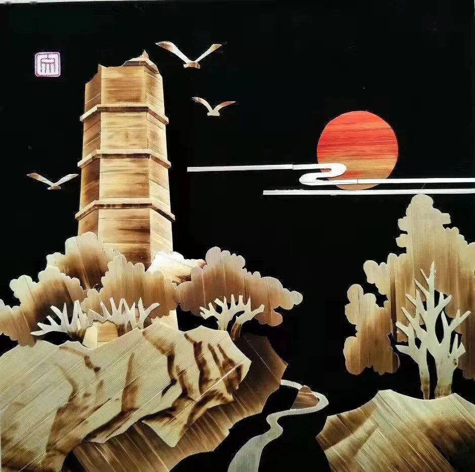 莊浪縣"三區"文化工作者制作的非遺作品&mdash;&mdash;麥稈畫_民間_平涼_習所